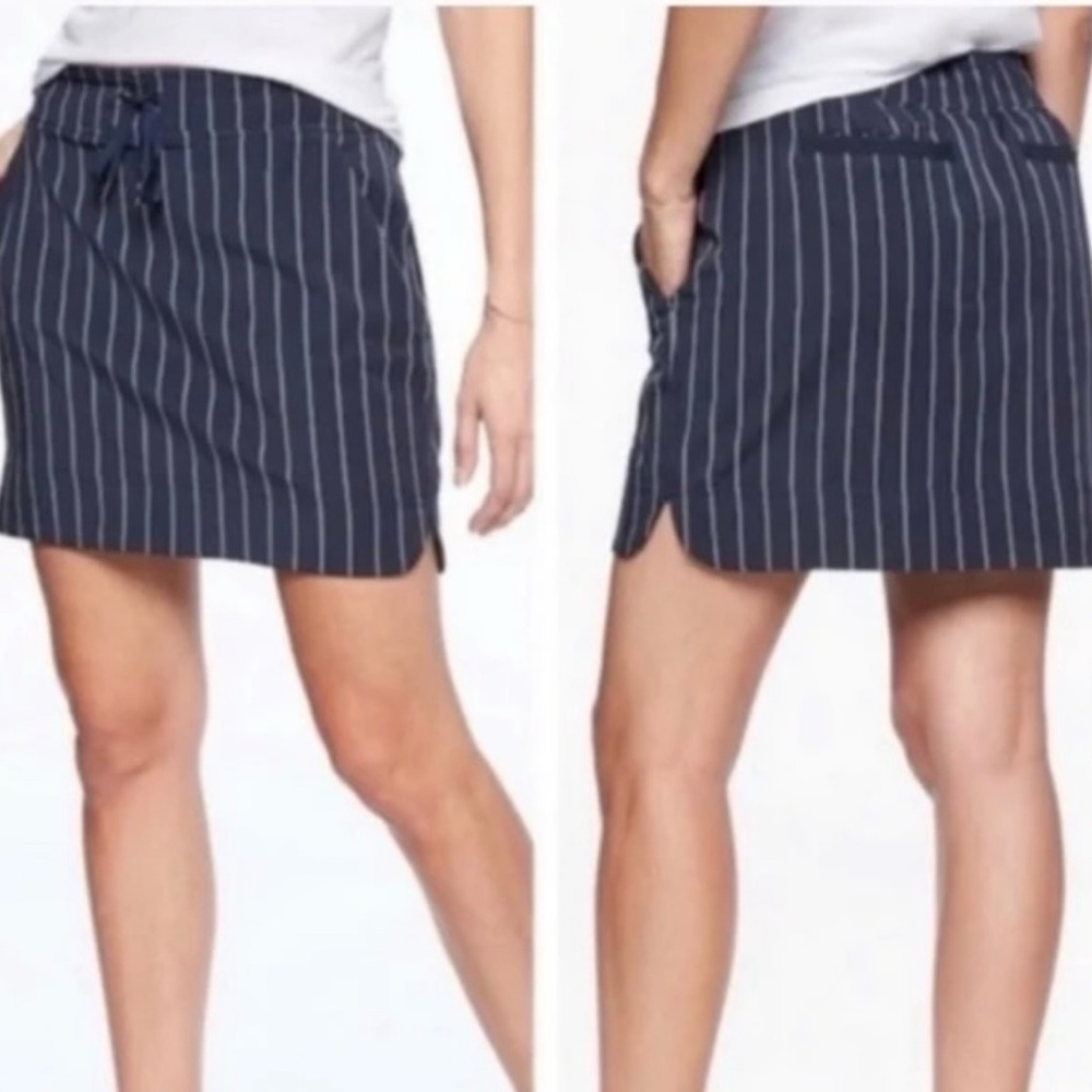 Athleta Navy Pinstripe Skort